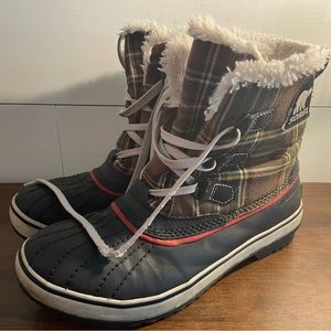 Sorel Women’s Hawk & Gypsy Tivoli Plaid Waterproof Boots Size 10